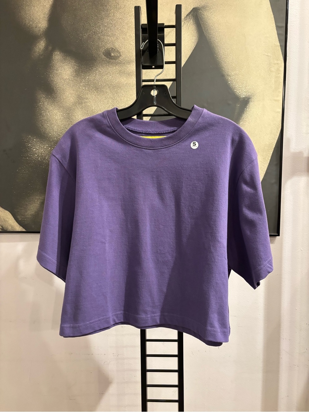 Yelabel Yellow Label Co Purple Cropped Cotton T shirt Size S